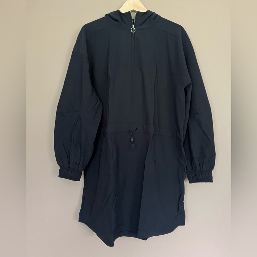{Sweaty Betty} Winter Explorer Half Zip Hoodie Dress in Black - Size 8 (Medium)